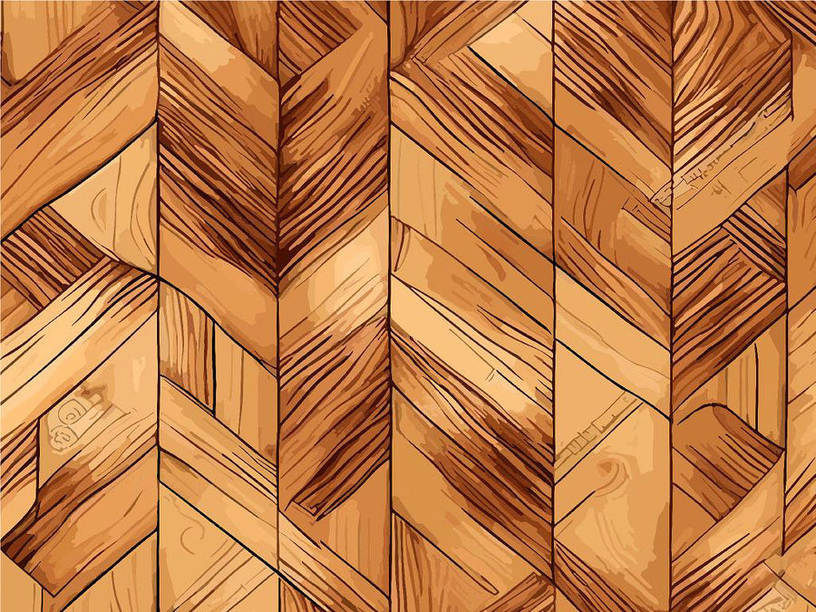 Cedar Trapezoids Wooden Parquet Vinyl Wrap Pattern~Rwraps Series 914 Digitally Printed Vinyl Wrap~0