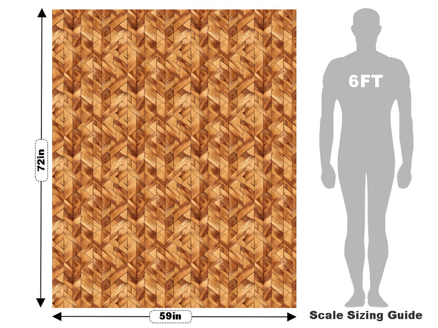 Cedar Trapezoids Wooden Parquet Vehicle Wrap Scale~Rwraps Series 914 Cedar Trapezoids Wooden Parquet Measurements~2