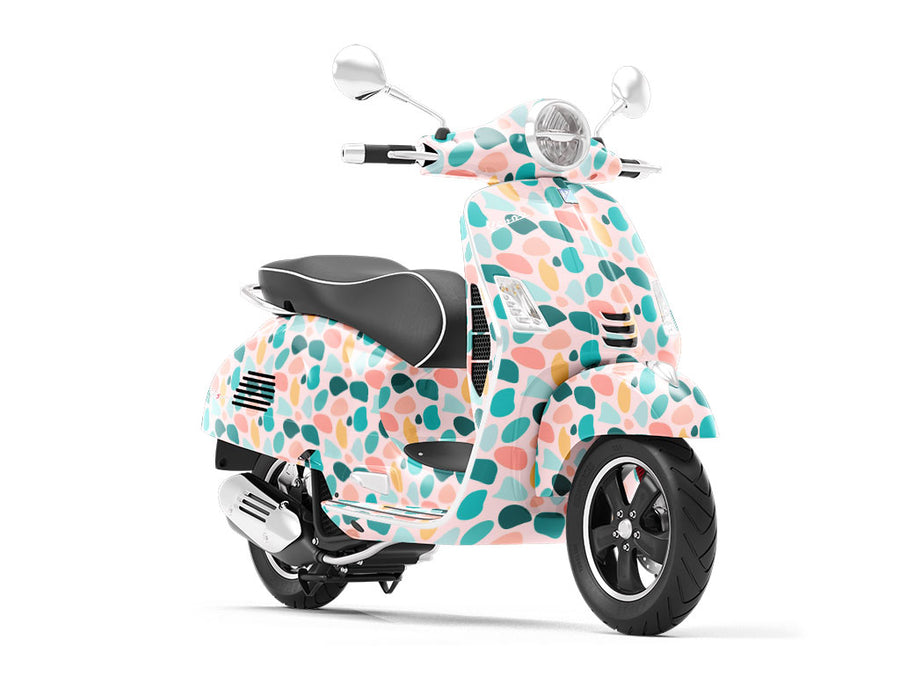 Celeste Cobblestone Vespa Scooter Wrap Film