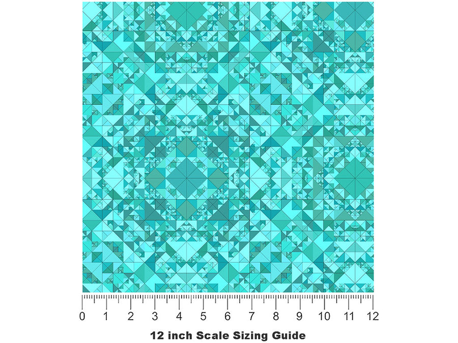 Celeste Secrets Mosaic Vinyl Film Pattern Size 12 inch Scale~Rwraps Celeste Secrets Mosaic Sizing Chart~2