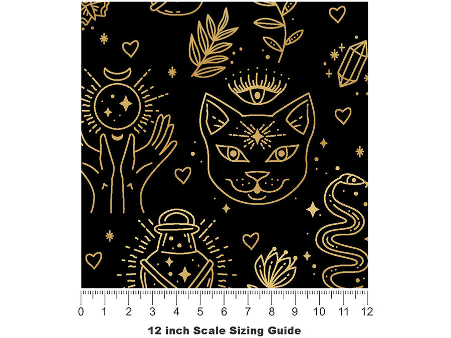 Ceremonial Images Witch Vinyl Film Pattern Size 12 inch Scale~Rwraps Ceremonial Images Witch Sizing Chart~2