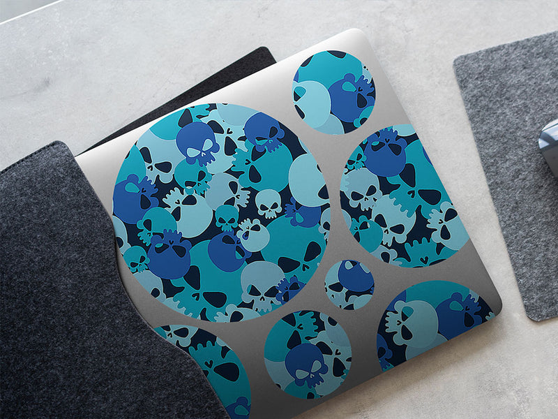 cerulean calvaria skull and bones DIY Laptop Stickers