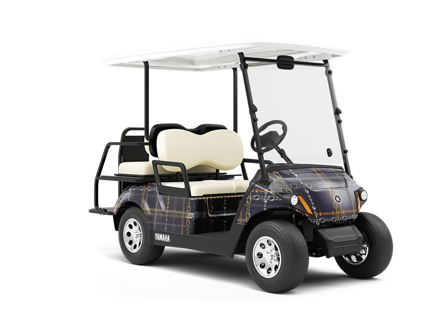 Chain Excitement Bling Wrapped Golf Cart