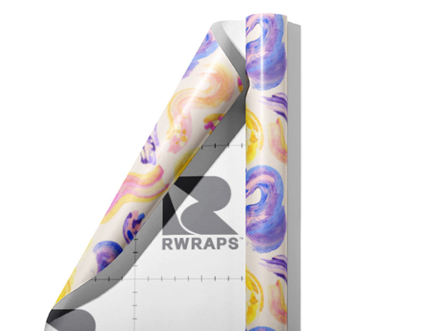 Champagne Year Abstract Wrap Film Sheets~Rwraps Series 914 Champagne Year Abstract Scrolled Sheet~3