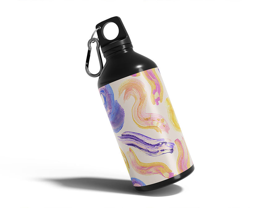 champagne year abstract geometric Water Bottle DIY Stickers