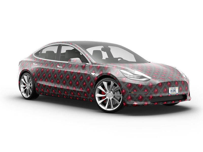 Charcoal Roses Gothic Vehicle Vinyl Wrap