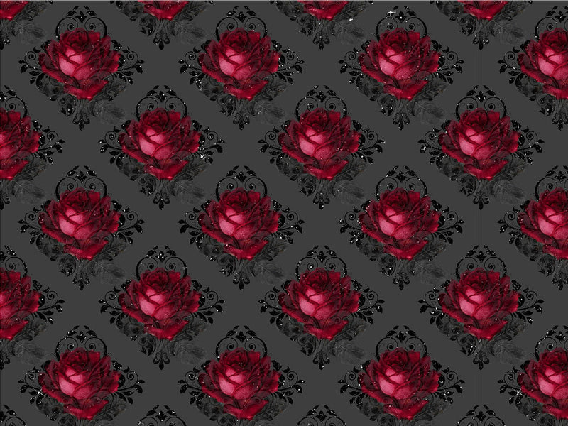 Charcoal Roses Gothic Vinyl Wrap Pattern~Rwraps Series 914 Digitally Printed Vinyl Wrap~0