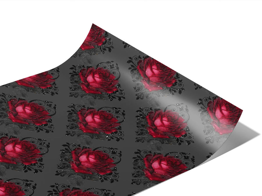 Charcoal Roses Gothic Vinyl Wraps~Rwraps Series 914 Digitally Printed Vinyl Wrap~0