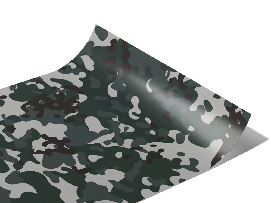 Charcoal Woodland Camouflage Vinyl Wraps~Rwraps Series 914 Digitally Printed Vinyl Wrap~1
