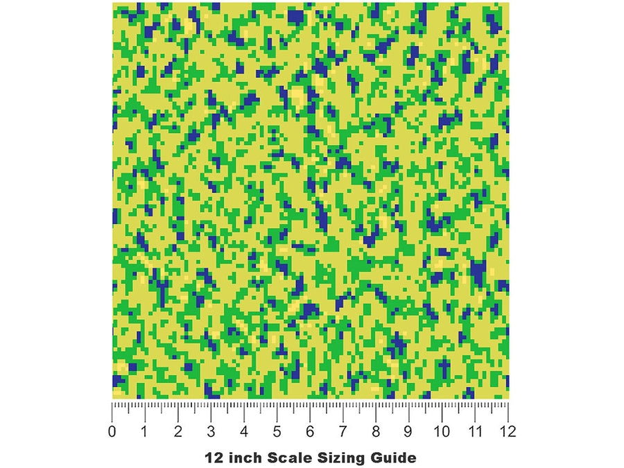 Chartreuse Liquor Pixel Vinyl Film Pattern Size 12 inch Scale~Rwraps Chartreuse Liquor Pixel Sizing Chart~2