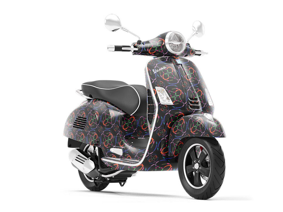 Chasing Night Abstract Vespa Scooter Wrap Film