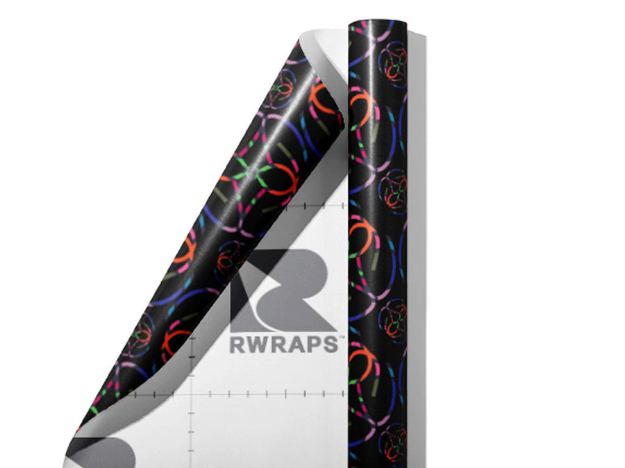 Chasing Night Abstract Wrap Film Sheets~Rwraps Series 914 Chasing Night Abstract Scrolled Sheet~3
