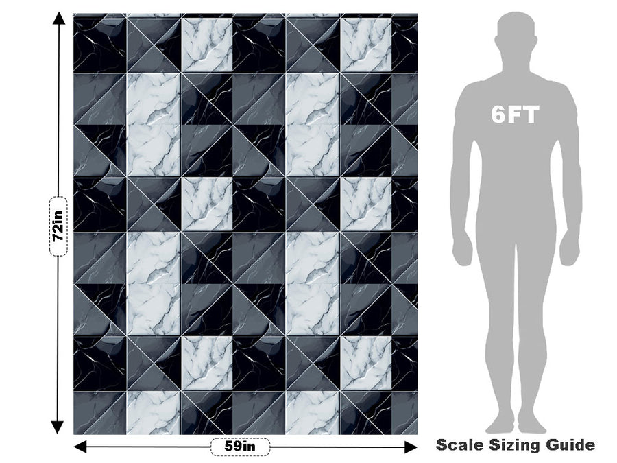 Checkerboard Deviations Tile Vehicle Wrap Scale~Rwraps Series 914 Checkerboard Deviations Tile Measurements~2