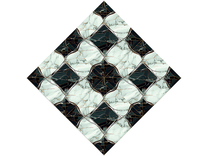 Checkered Diamond Tile Vinyl Wrap Pattern