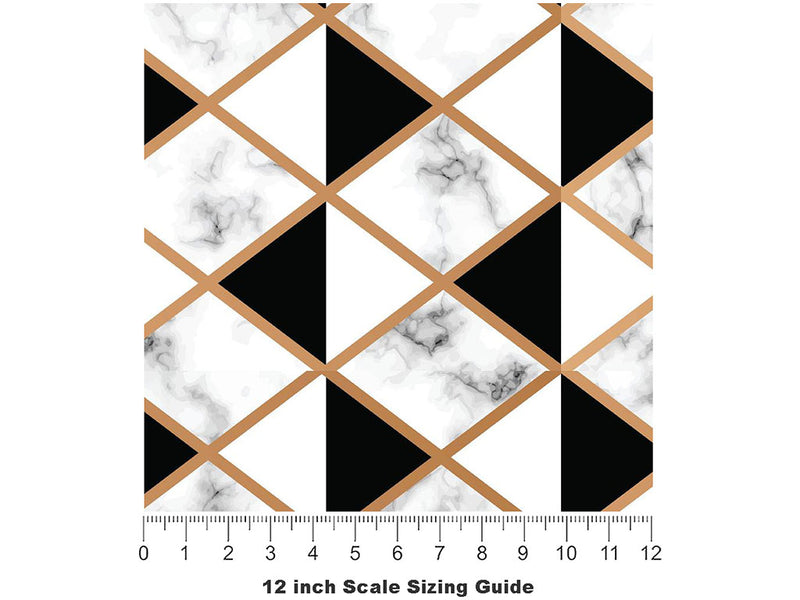 Checkered Diamond Tile Vinyl Film Pattern Size 12 inch Scale~Rwraps Checkered Diamond Tile Sizing Chart~3
