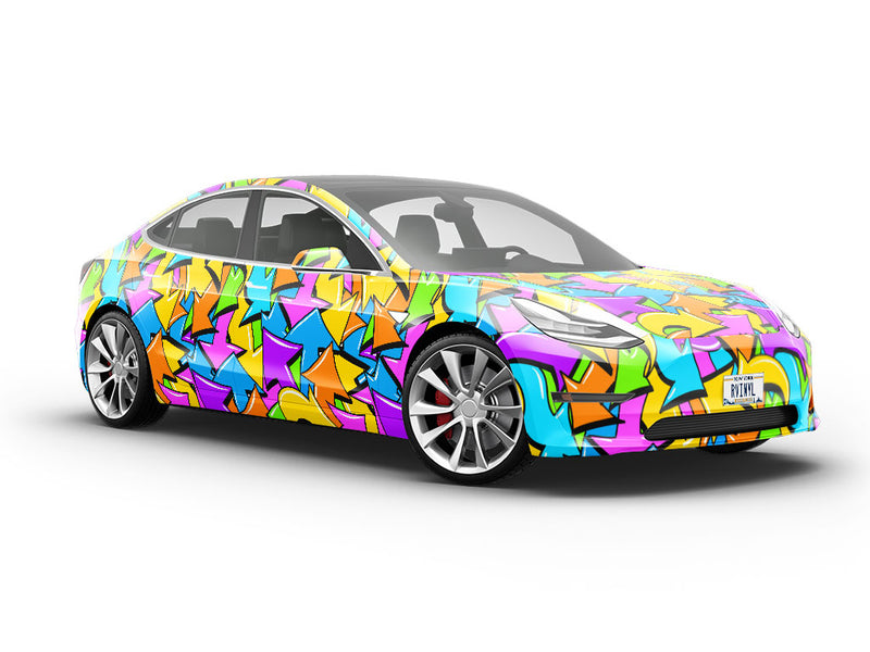Cheshire Directions Sticker Bomb Vehicle Vinyl Wrap