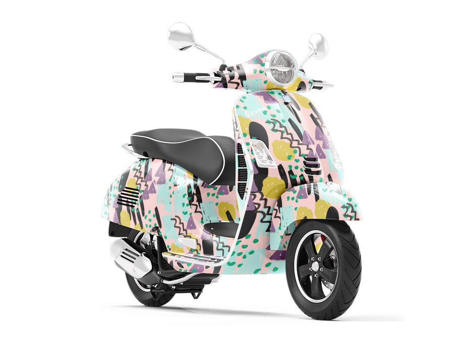 Cheshire Smile Abstract Vespa Scooter Wrap Film