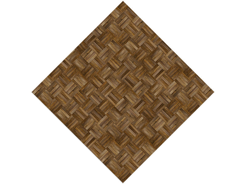 Chestnut Wooden Parquet Vinyl Wrap Pattern
