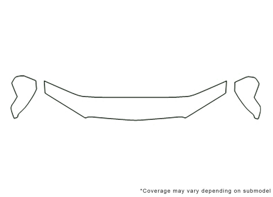 avalanche 3M Clear Bra Hood Precut PPF Diagram