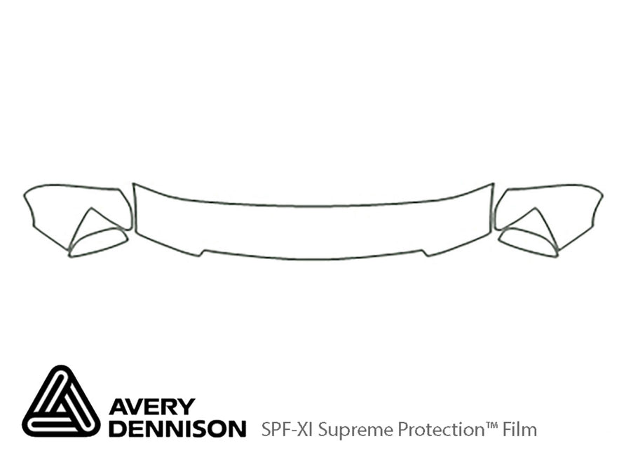 avalanche Avery Dennison Clear Bra Hood Precut PPF Diagram