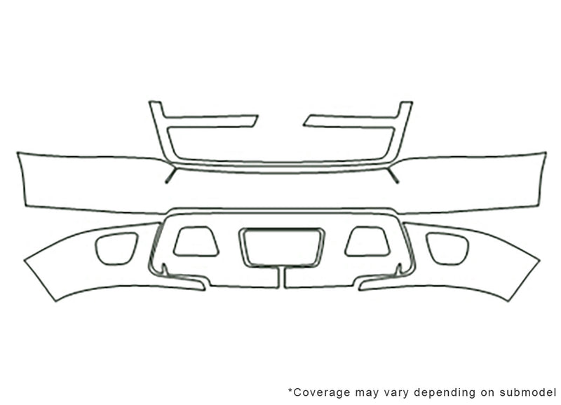 avalanche 3M Clear Bra Bumper Precut PPF Diagram