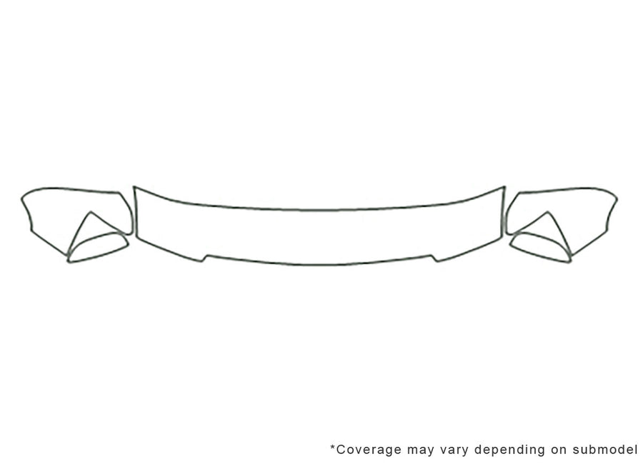 avalanche Avery Dennison Clear Bra Hood Precut PPF Diagram