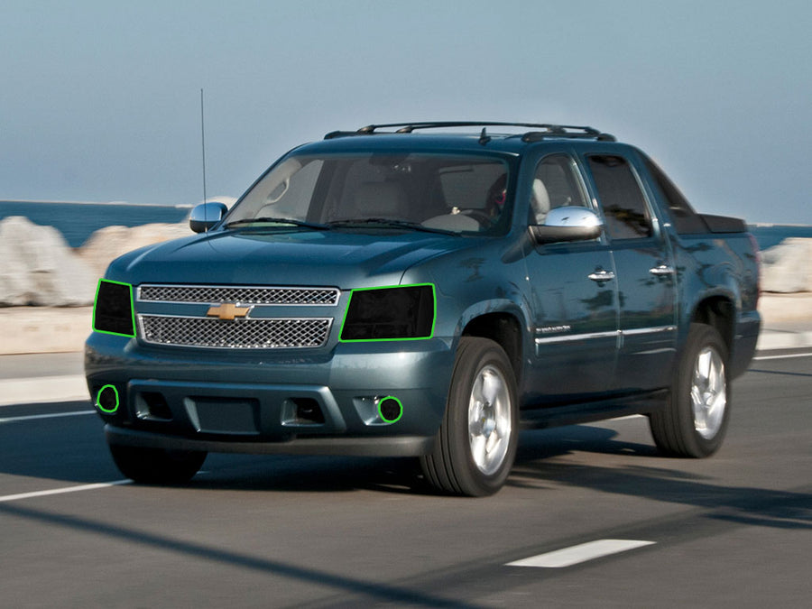 chevrolet avalanche 2007-2013 Headlight Tint Location