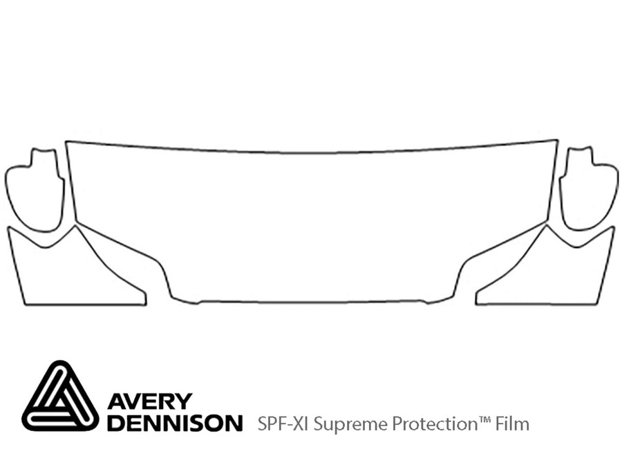 aveo Avery Dennison Clear Bra Hood Precut PPF Diagram