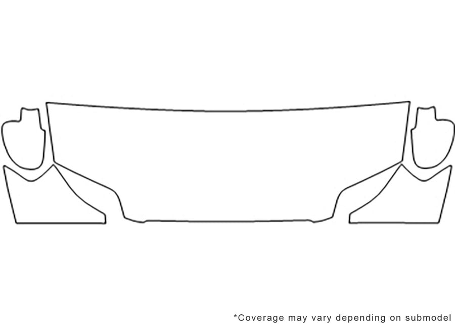 aveo 3M Clear Bra Hood Precut PPF Diagram