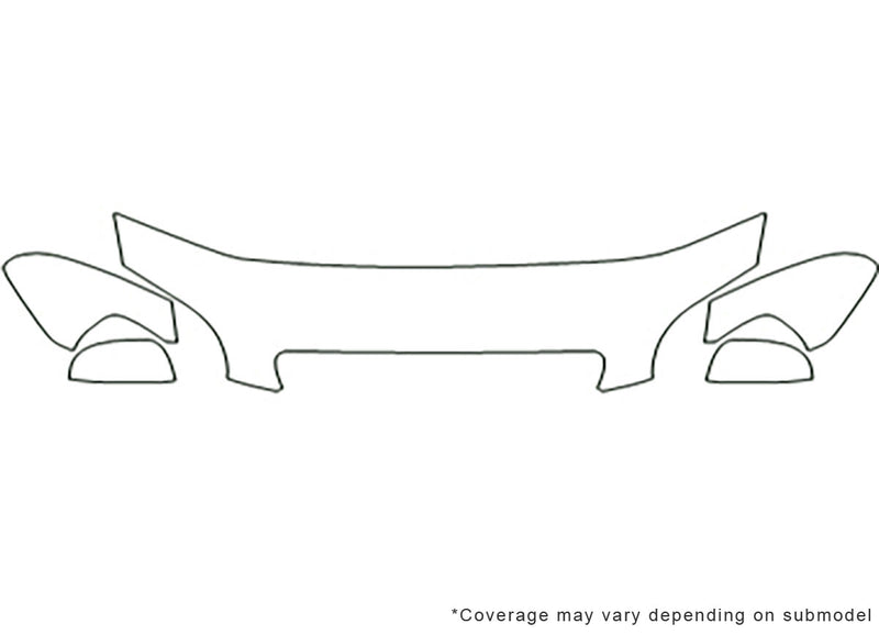 aveo Avery Dennison Clear Bra Hood Precut PPF Diagram