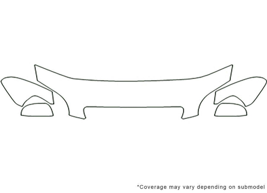 aveo Avery Dennison Clear Bra Hood Precut PPF Diagram