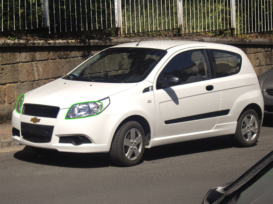 chevrolet aveo 2007-2011 (sedan) Headlight Protection Installation Location