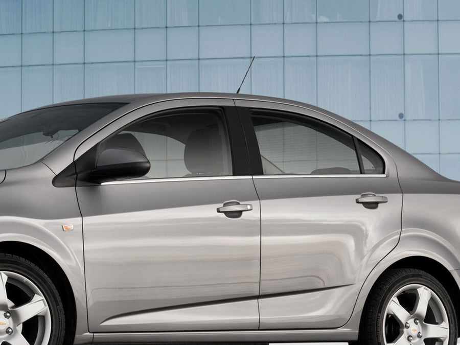 chevrolet aveo 2007-2011 (sedan) Matte Black Pillar Cover Diagram