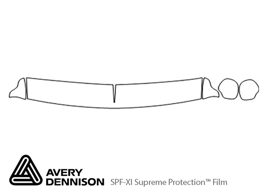 blazer Avery Dennison Clear Bra Hood Precut PPF Diagram