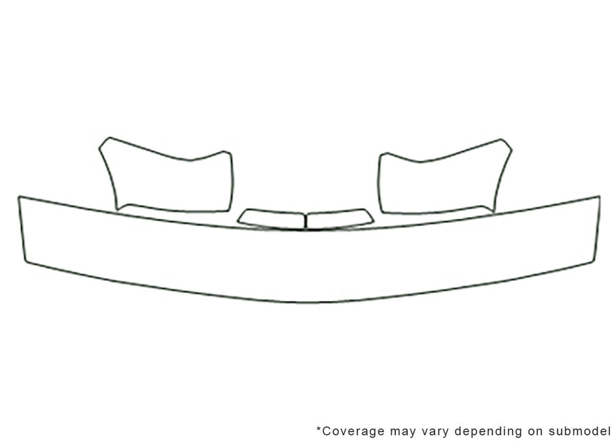 blazer 3M Clear Bra Hood Precut PPF Diagram