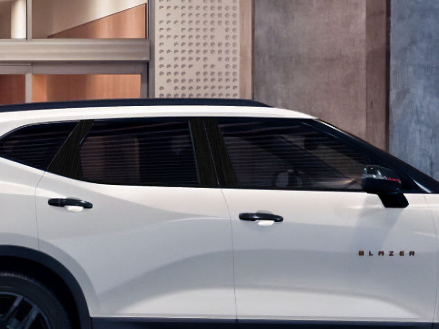 chevrolet blazer 2019-2023 Brushed Aluminum Black Pillar Cover Diagram