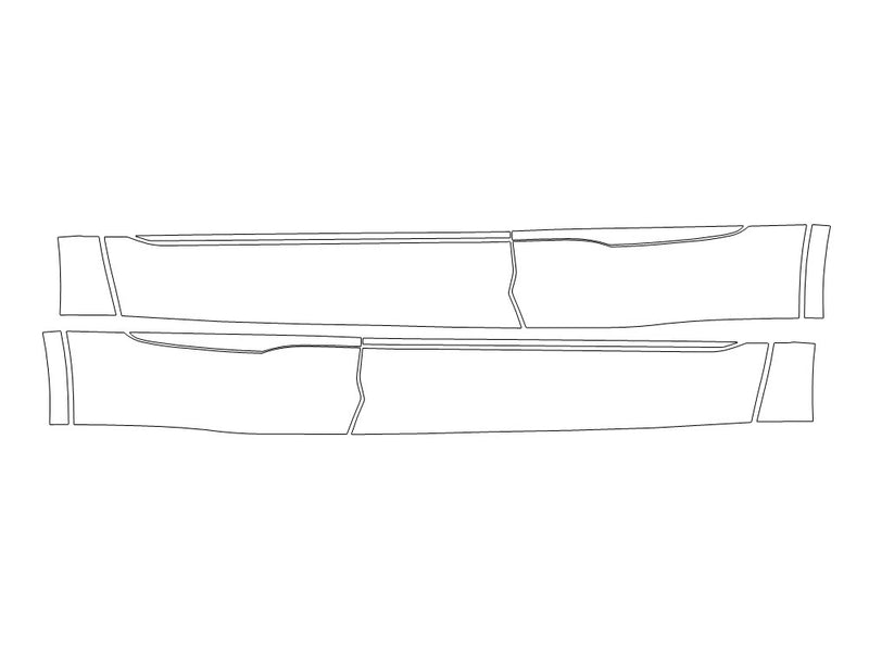 blazer Avery Dennison Clear Bra Door Cup Precut PPF Diagram