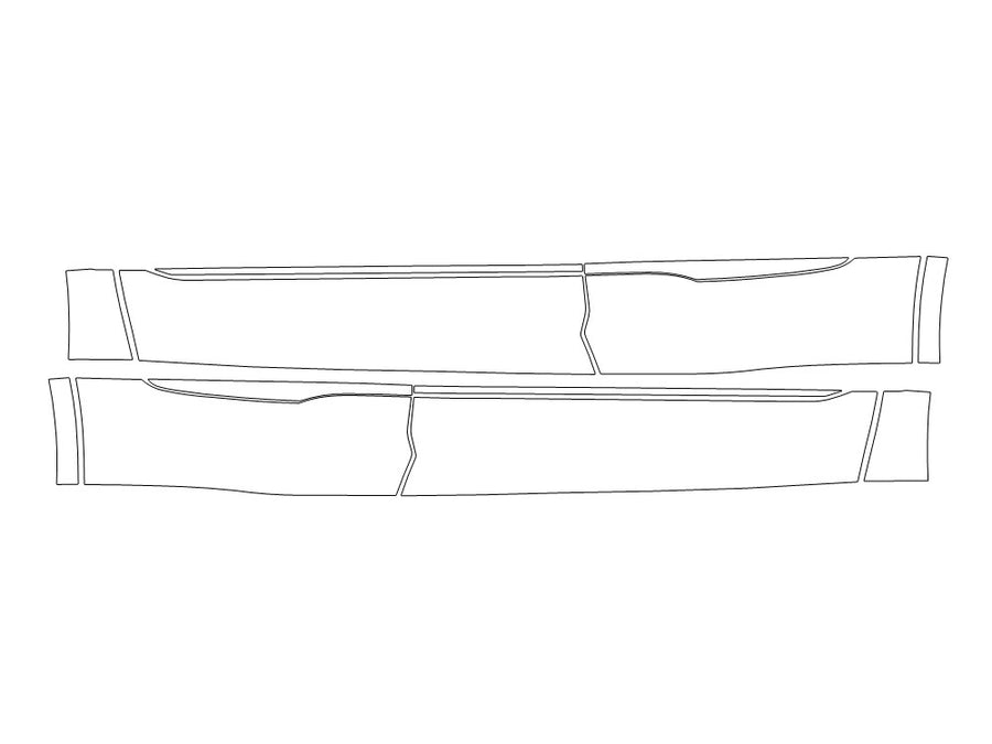 blazer Avery Dennison Clear Bra Door Cup Precut PPF Diagram