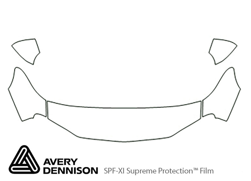 camaro Avery Dennison Clear Bra Hood Precut PPF Diagram
