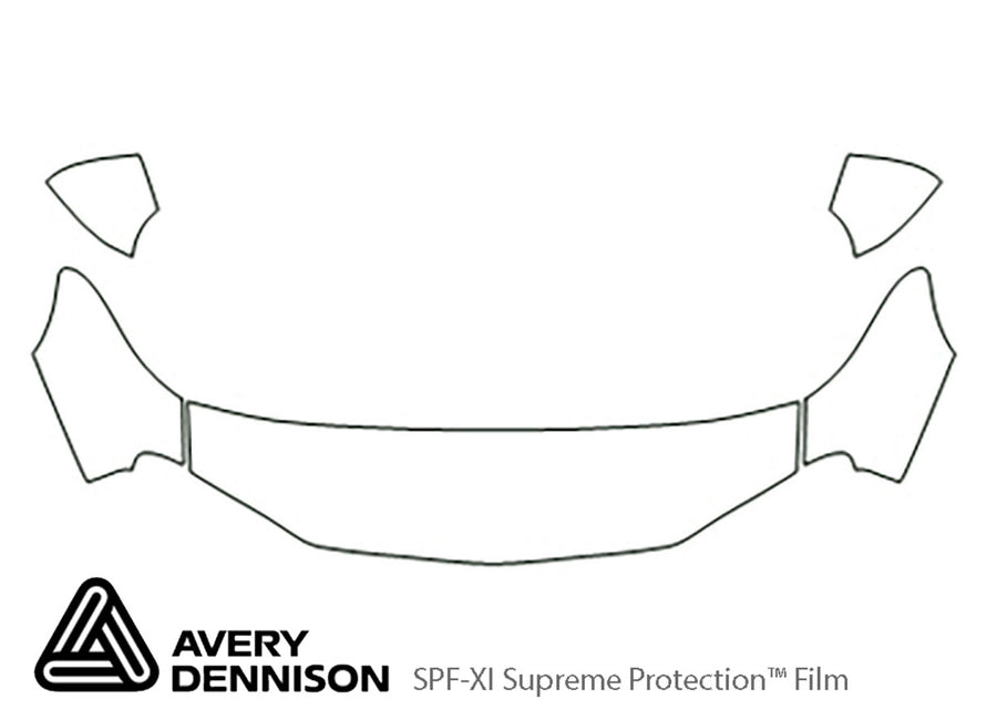 camaro Avery Dennison Clear Bra Hood Precut PPF Diagram