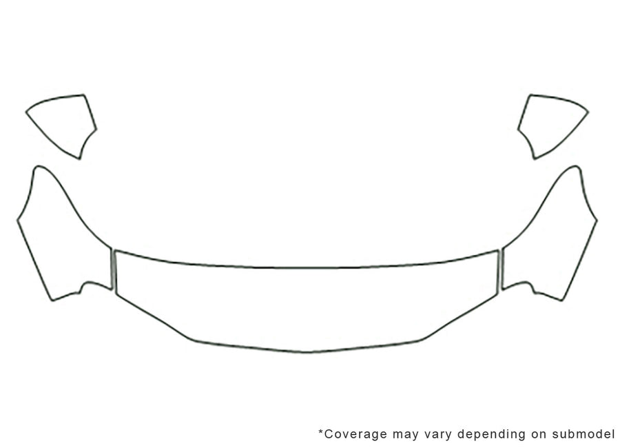 camaro 3M Clear Bra Hood Precut PPF Diagram