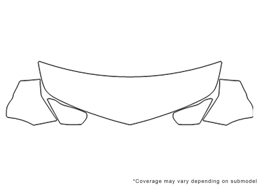 camaro Avery Dennison Clear Bra Hood Precut PPF Diagram