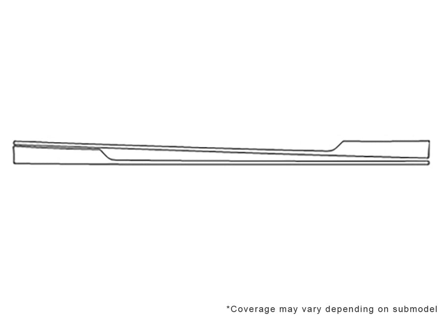 camaro 3M Clear Bra Door Cup Precut PPF Diagram