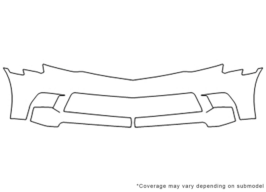 camaro 3M Clear Bra Bumper Precut PPF Diagram
