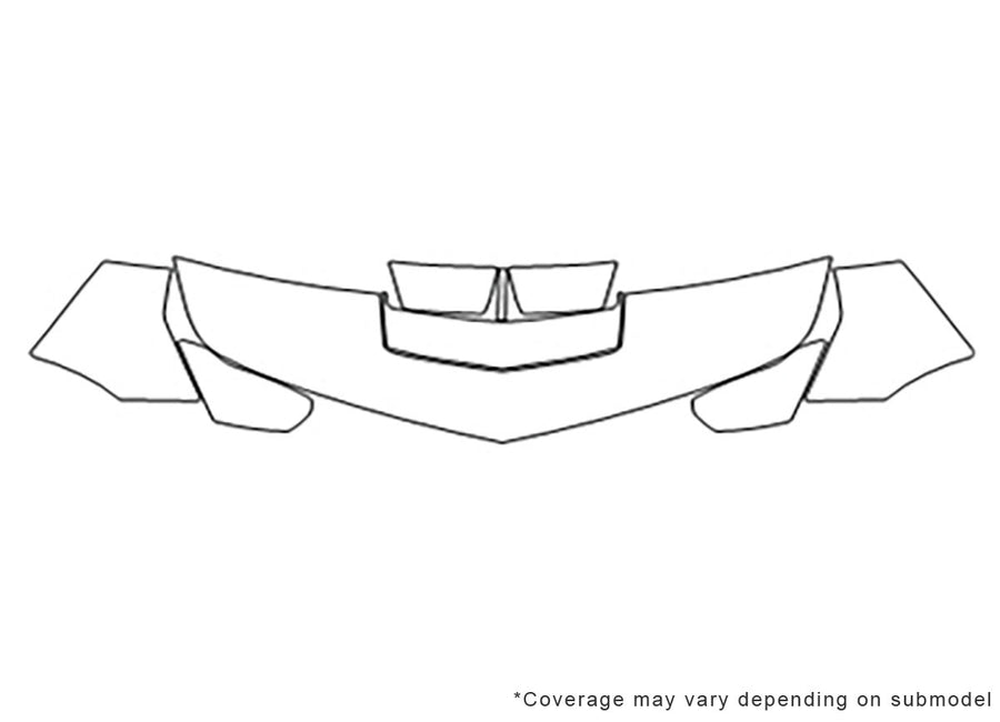 camaro 3M Clear Bra Hood Precut PPF Diagram