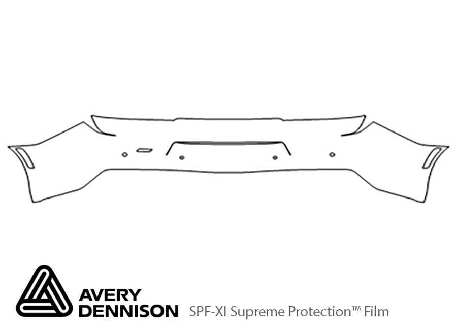 camaro Avery Dennison Clear Bra Door Cup Precut PPF Diagram