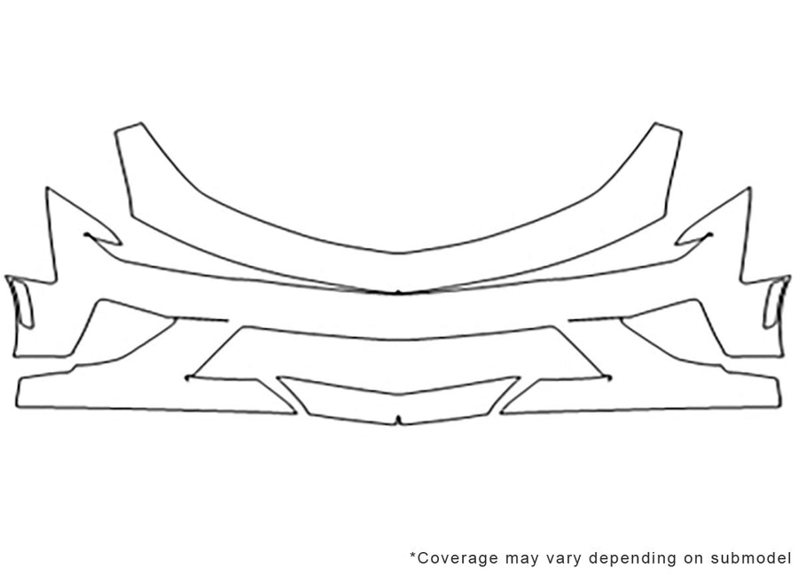 camaro Avery Dennison Clear Bra Bumper Precut PPF Diagram
