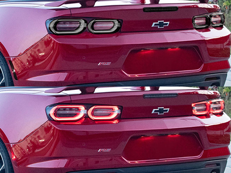 camaro Before and After Smoked Taillights