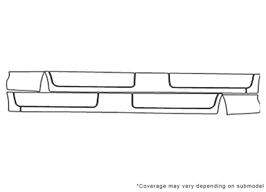 city express Avery Dennison Clear Bra Door Cup Precut PPF Diagram