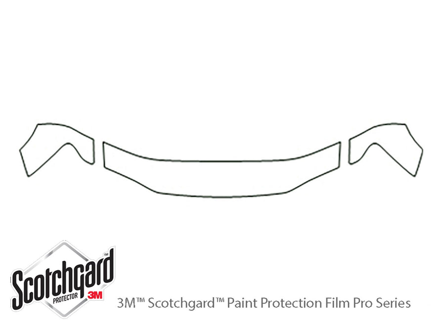 colorado 3M Clear Bra Hood Precut PPF Diagram